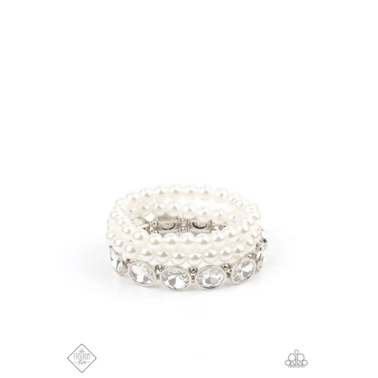 Flawlessly Flattering - White Bracelet - Bracelets