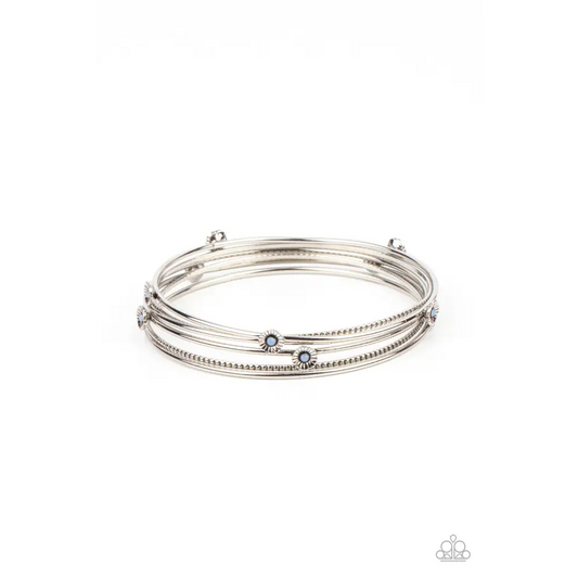 Flawlessly Floral - Blue Bracelet - Bracelets
