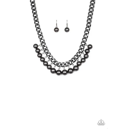 Get Off My Runway - Black Necklace - Necklaces
