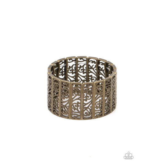 Ornate Orchards - Brass Bracelet - Bracelets