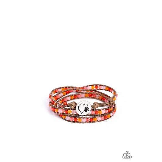 PAW-sitive Thinking - Orange Bracelet - Bracelets