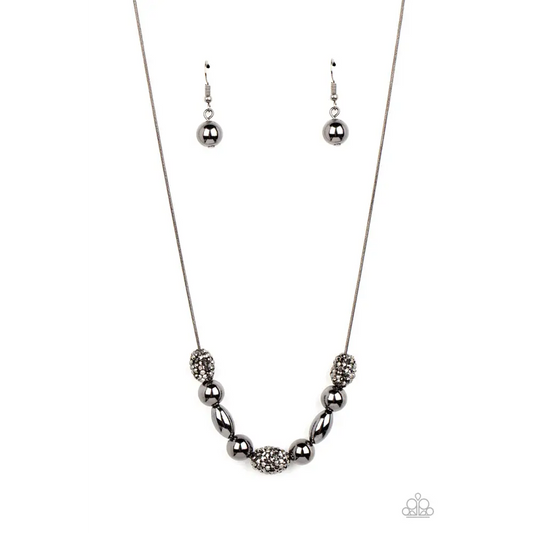 Space Glam - Black Necklace - Necklaces
