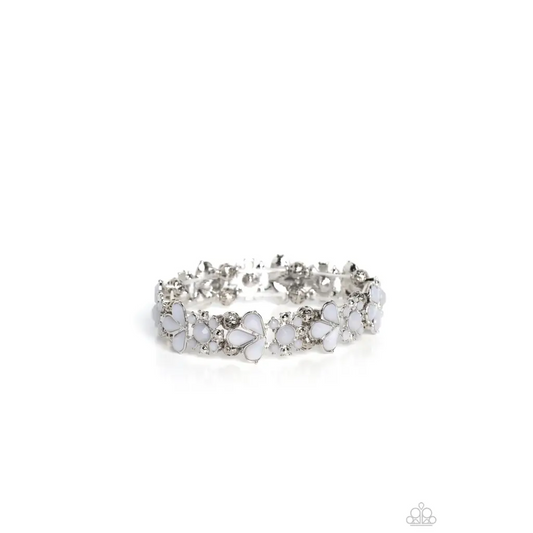 Teasing Torrent - White Bracelet - Bracelets