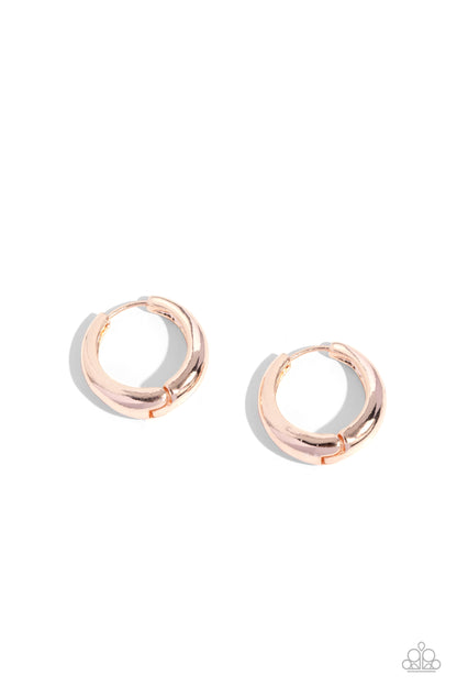 Streamlined Status - Rose Gold Earrings