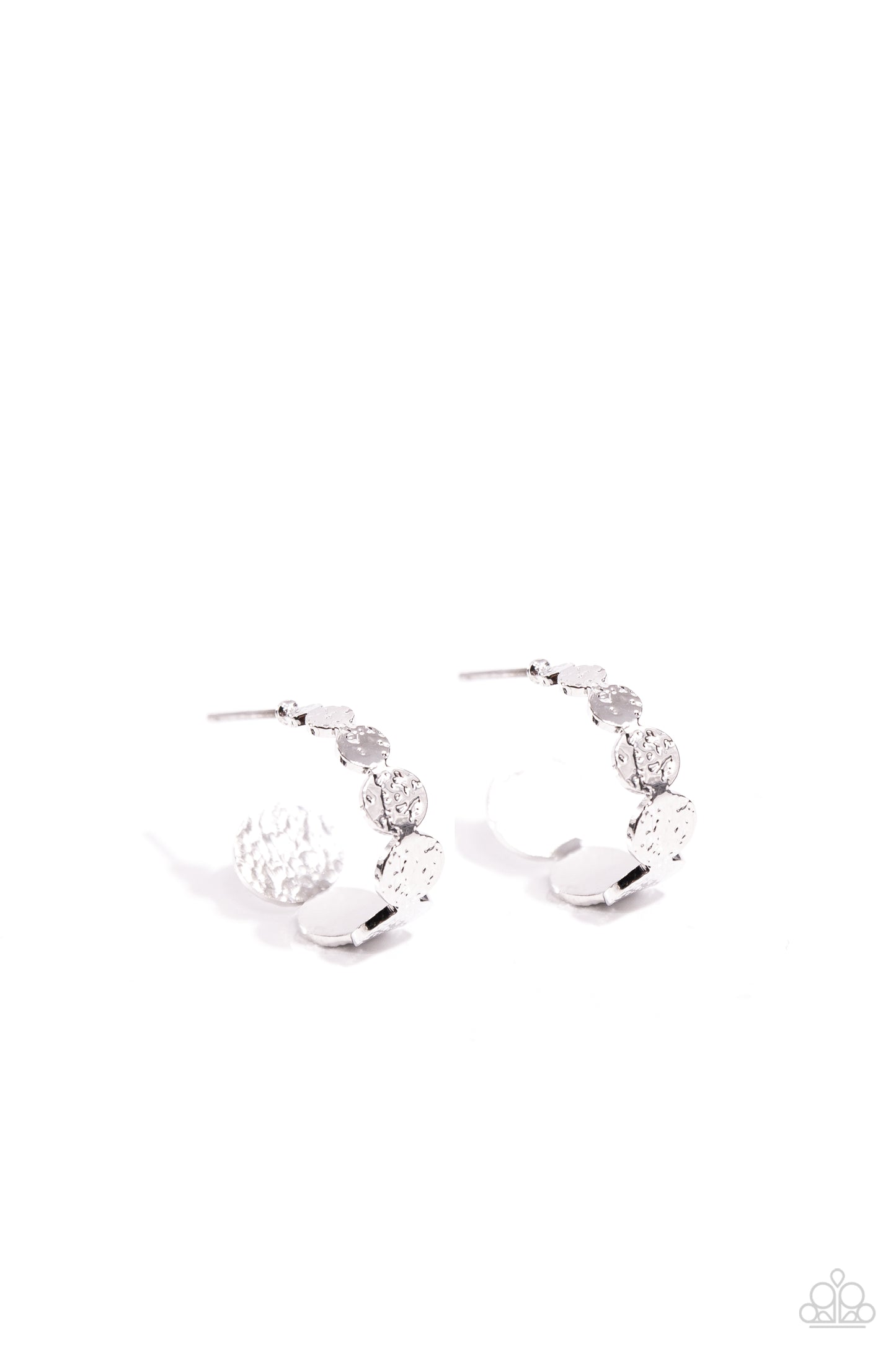 Textured Tease - Silver Earrings