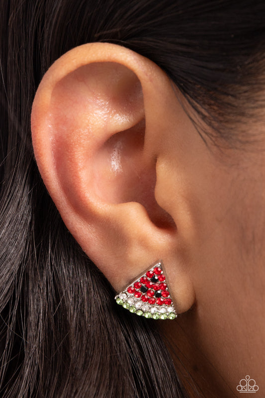 Watermelon Slice - Red Earrings