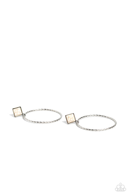 Canyon Circlet - White Earrings