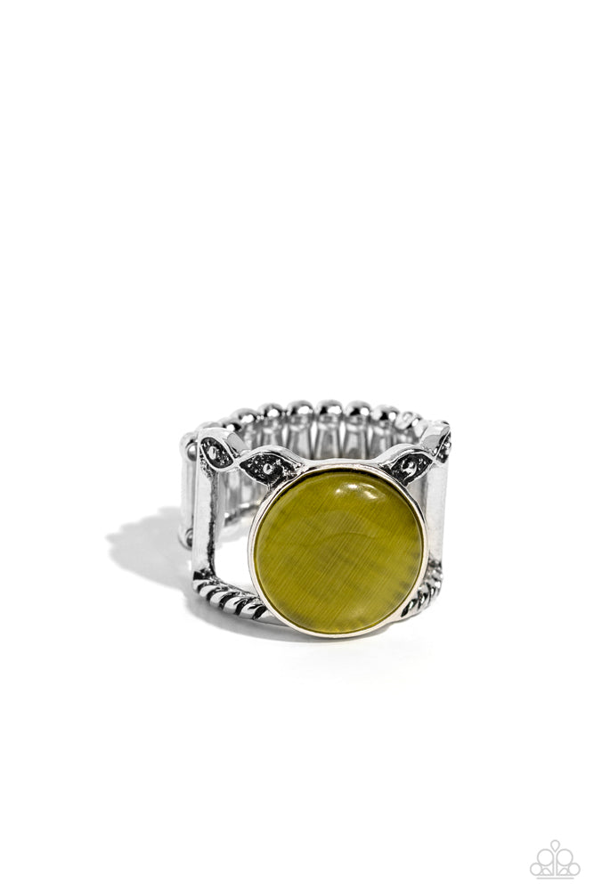 Clairvoyantly Cats Eye - Green Ring