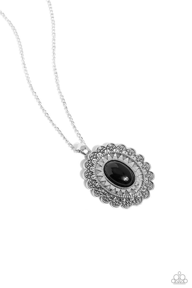 Mesa Medallion - Black Necklace