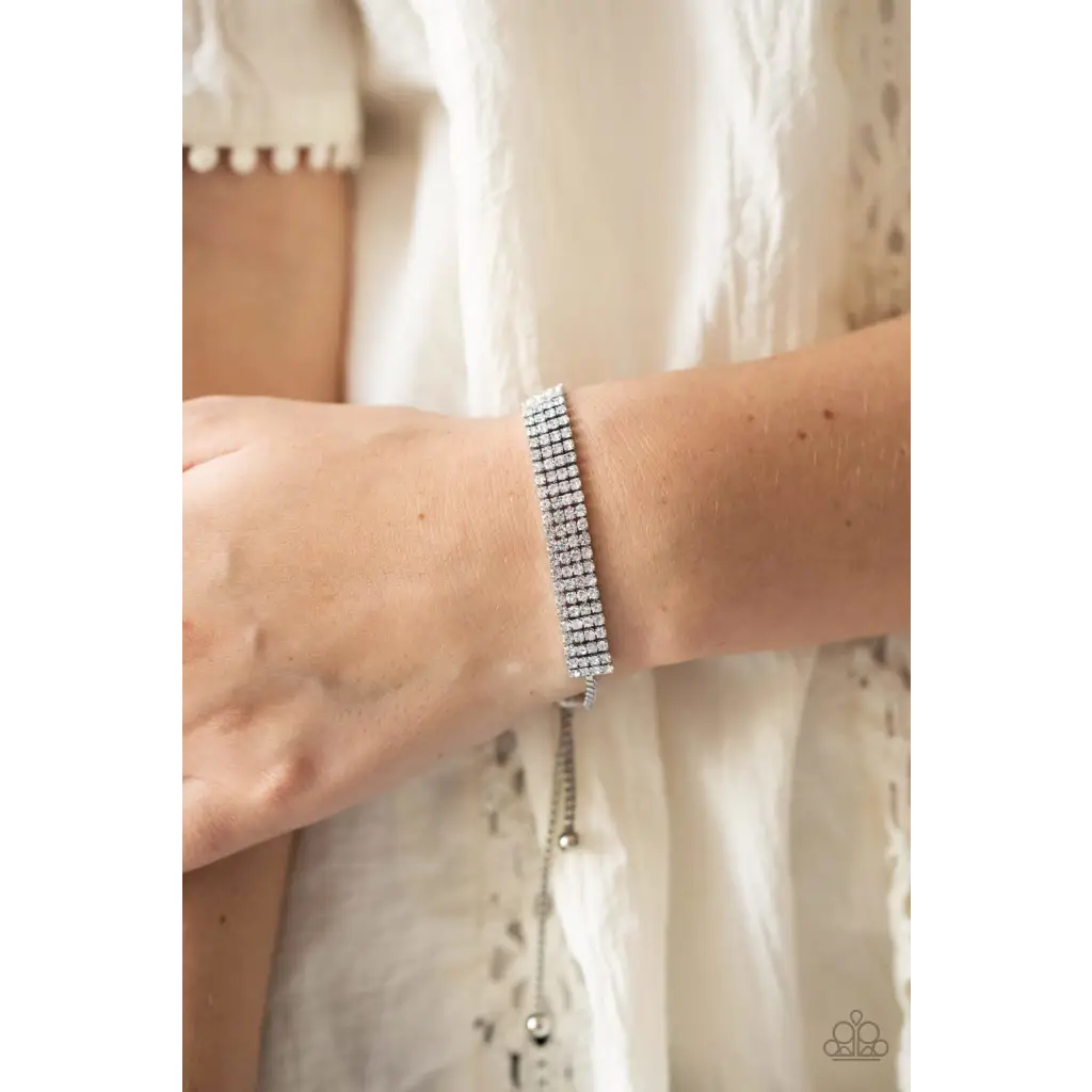 A DIAMOND a Dozen - White Bracelet - Bracelets