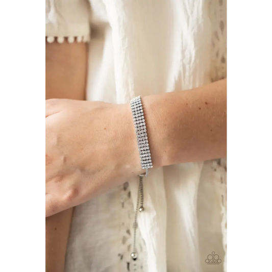 A DIAMOND a Dozen - White Bracelet - Bracelets