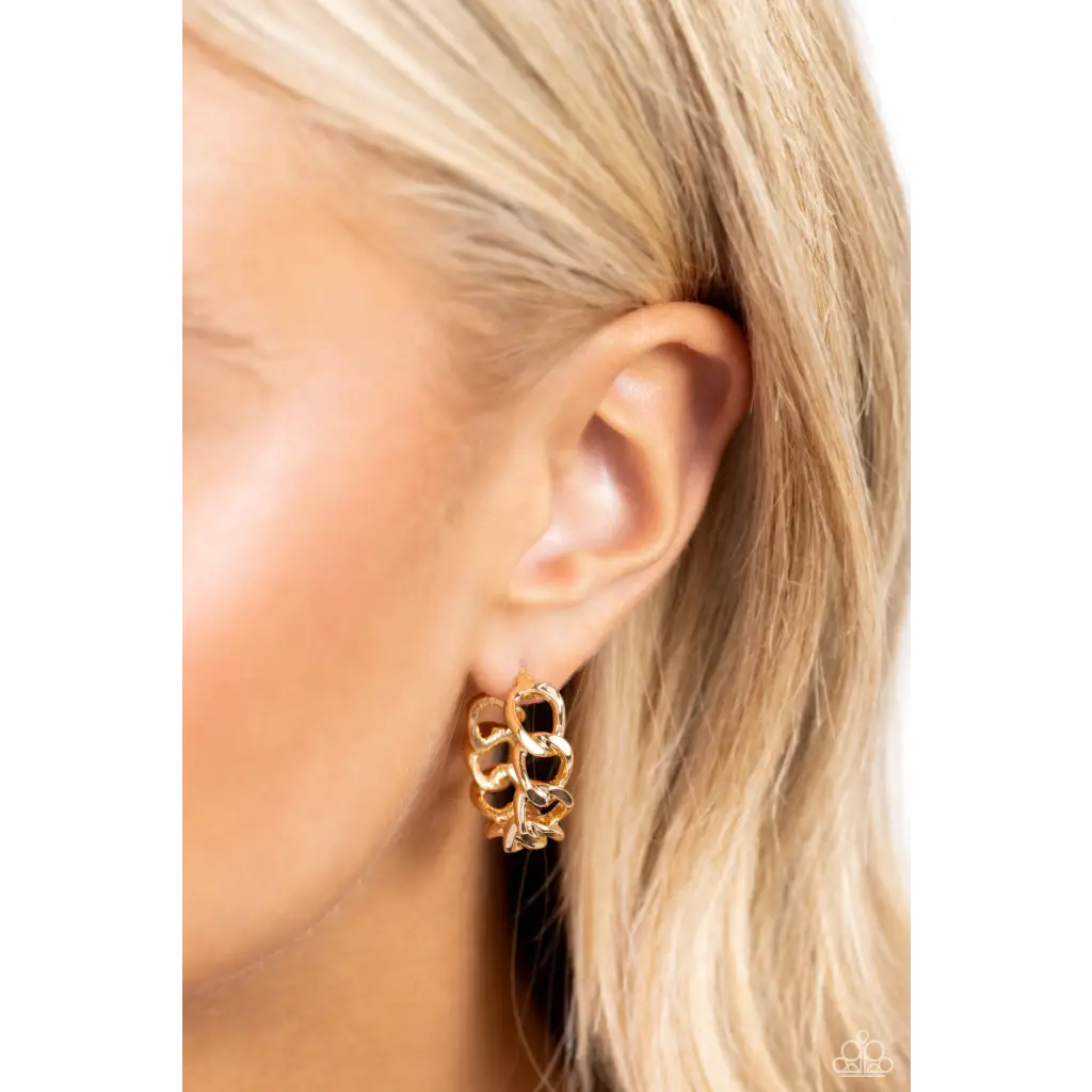 Casual Confidence - Gold Earrings - Earrings