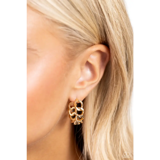 Casual Confidence - Gold Earrings - Earrings