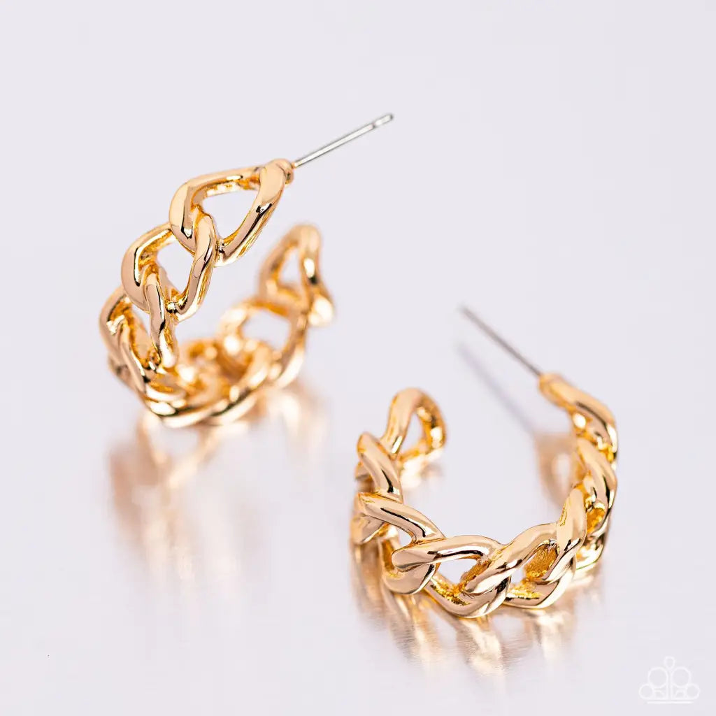 Casual Confidence - Gold Earrings - Earrings