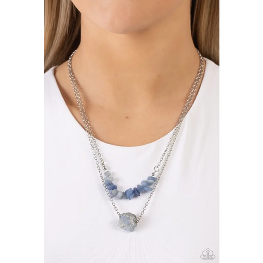 Chiseled Caliber - Blue Necklace - Necklaces