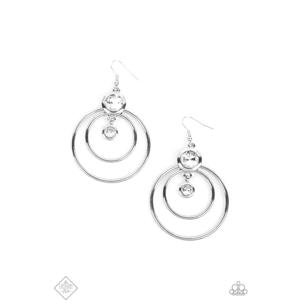 Dapperly Deluxe - White Earrings - Earrings