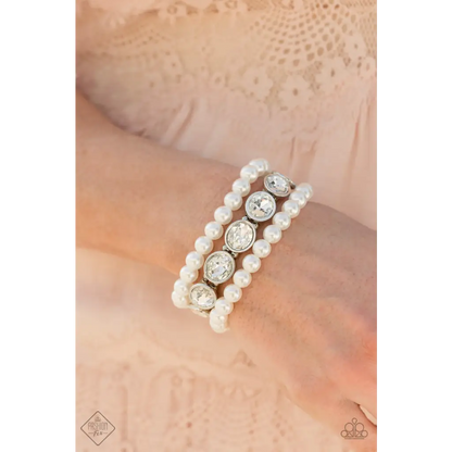 Flawlessly Flattering - White Bracelet - Bracelets