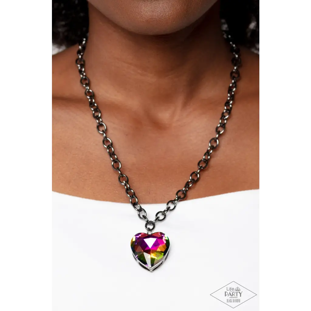 Flirtatiously Flashy - Multi Necklace - Necklaces