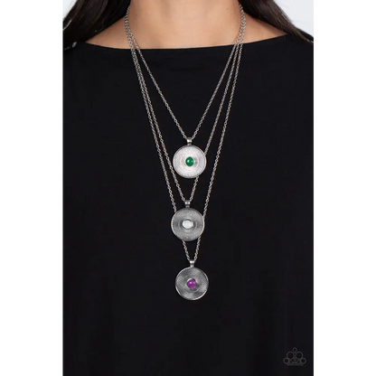 Geographic Grace - Purple Necklace - Necklaces