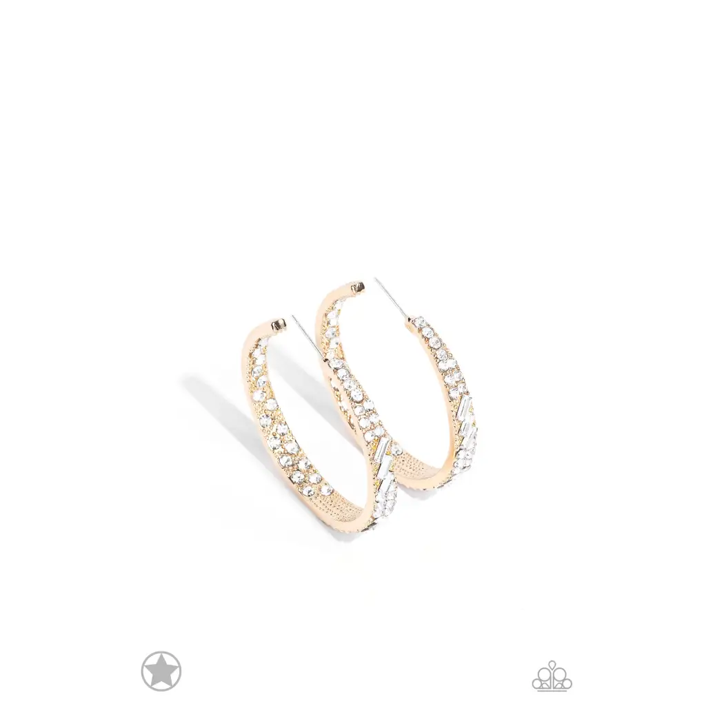 GLITZY By Association - Gold Earrings - Earrings