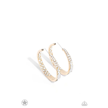 GLITZY By Association - Gold Earrings - Earrings