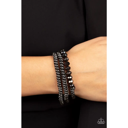 Gutsy and Glitzy - Black Bracelet - Bracelets