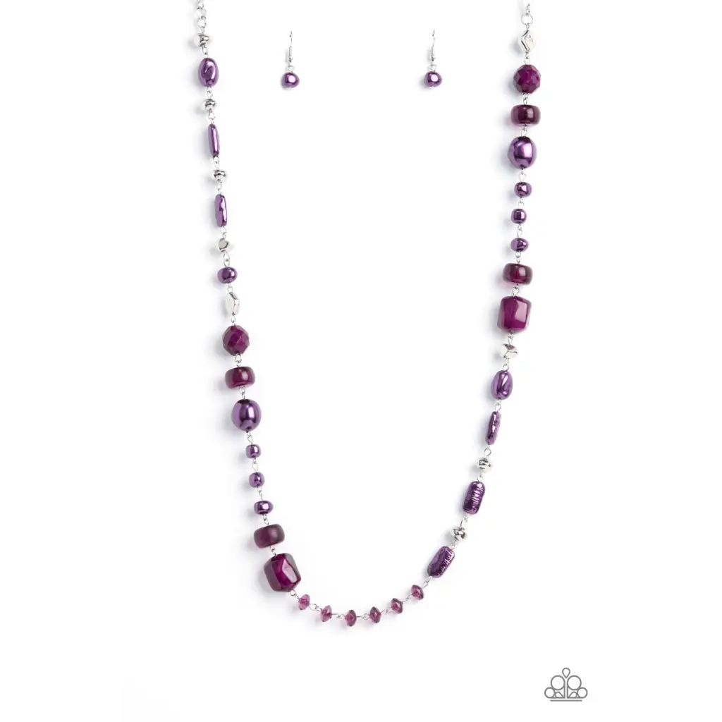 Juicy Gossip - Purple Necklace - Necklaces