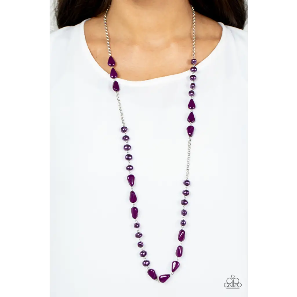 Juicy Gossip - Purple Necklace - Necklaces