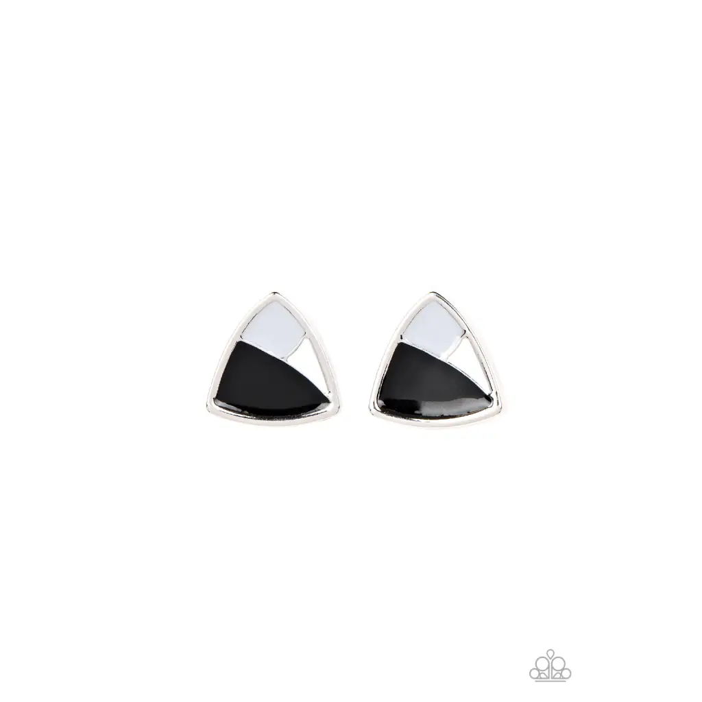 Kaleidoscopic Collision - Black Earrings - Earrings