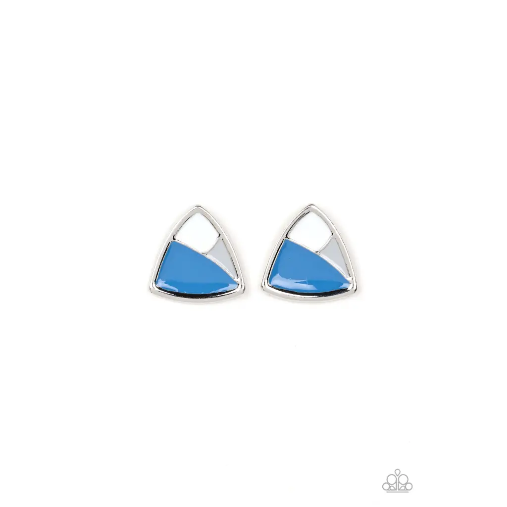 Kaleidoscopic Collision - Blue Earrings - Earrings