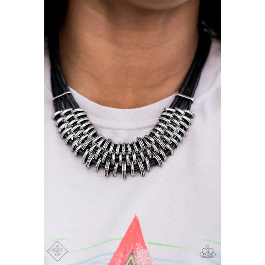 Lock Stock and SPARKLE - Black Necklace - Necklaces