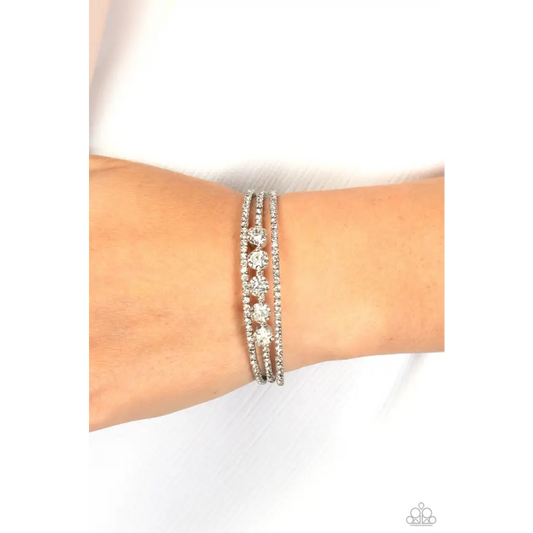 Lucid Layers - White Bracelet - Bracelets