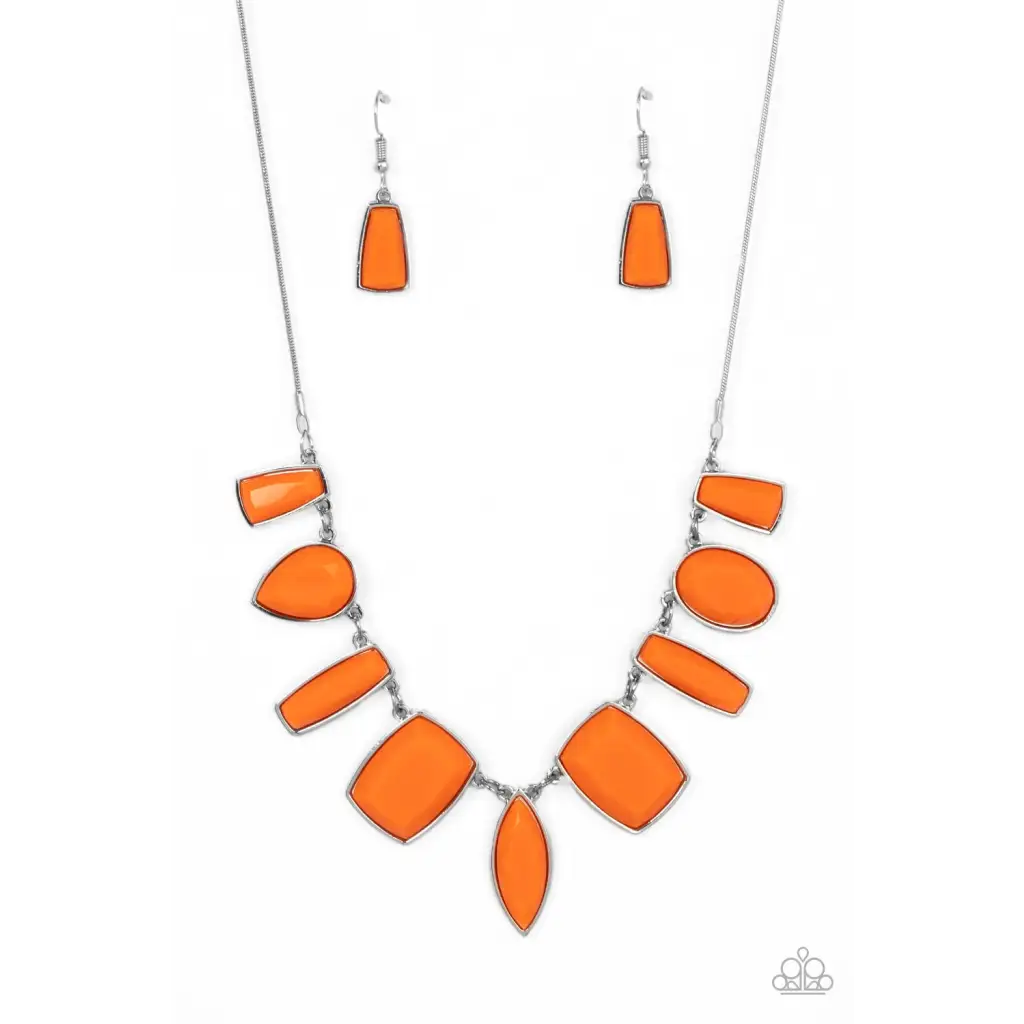 Luscious Luxe - Orange Necklace - Necklaces