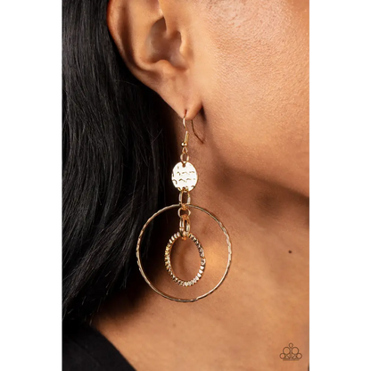 Mechanical Mecca - Gold Earrings - Earrings