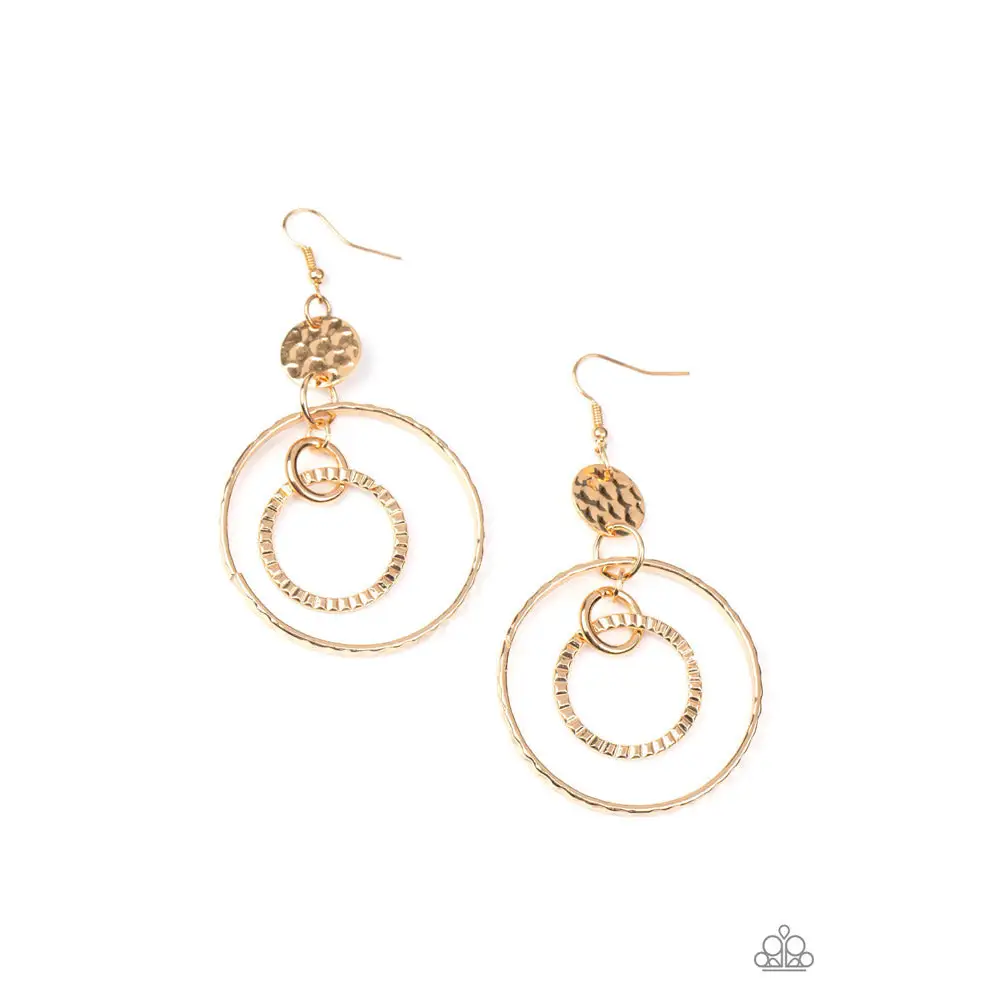 Mechanical Mecca - Gold Earrings - Earrings