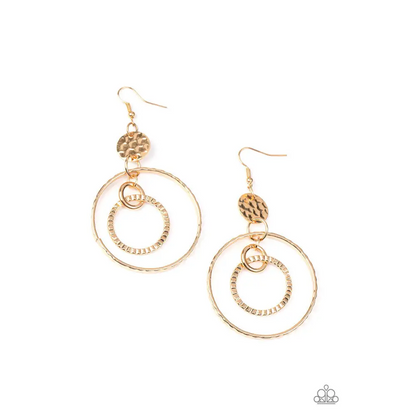 Mechanical Mecca - Gold Earrings - Earrings