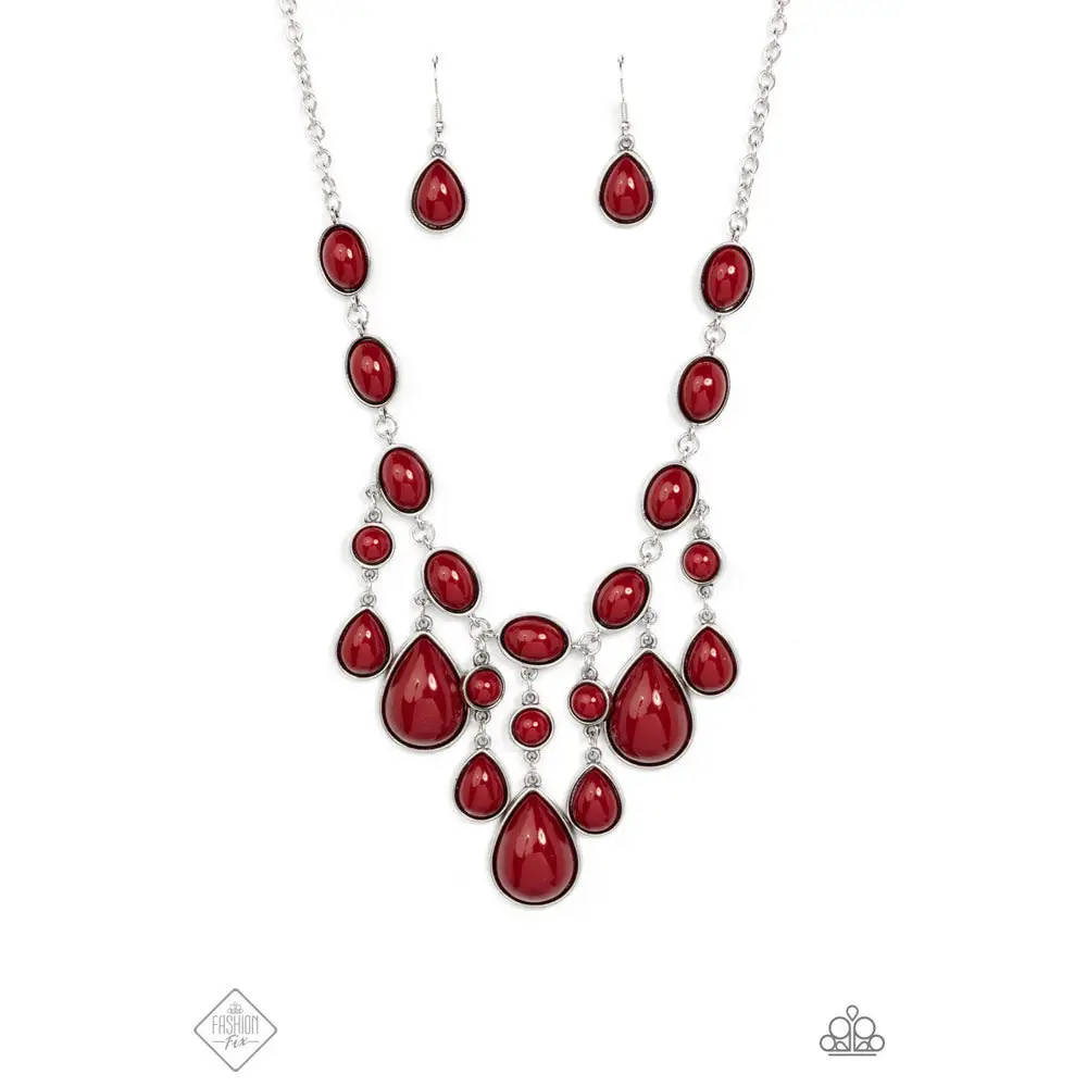 Mediterranean Mystery - Red Necklace - Necklaces