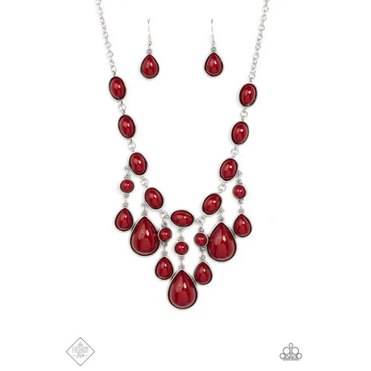 Mediterranean Mystery - Red Necklace - Necklaces