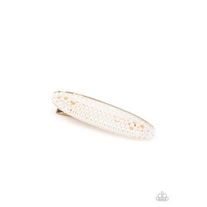 Pearl Pizzaz - Gold Hair Clip - Deb's Jazzy Jems