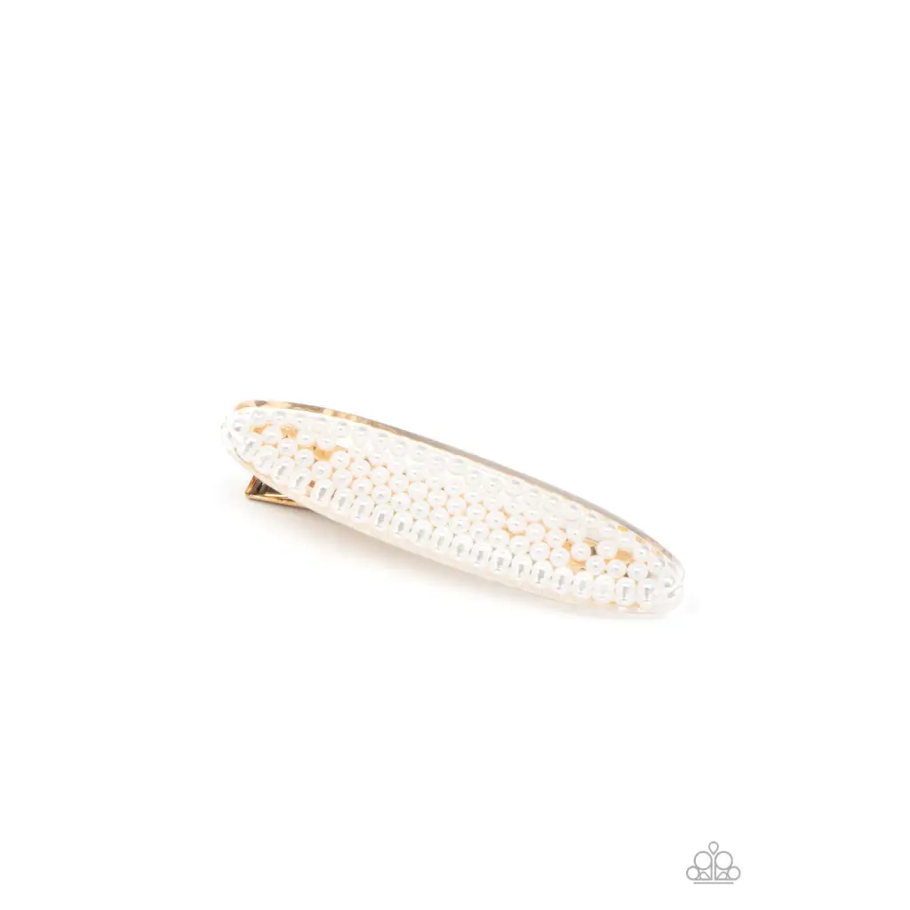 Pearl Pizzaz - Gold Hair Clip - Deb's Jazzy Jems