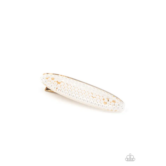 Pearl Pizzaz - Gold Hair Clip - Deb's Jazzy Jems