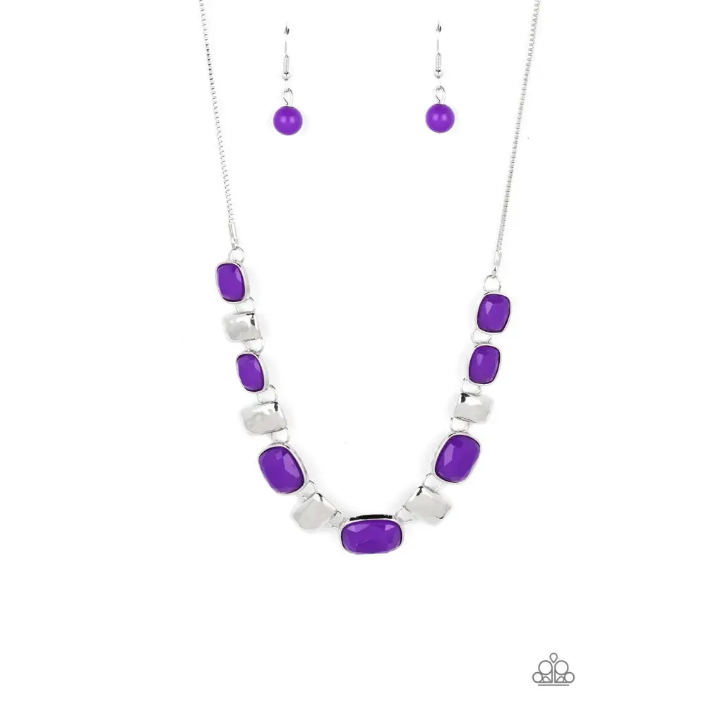 Polished Parade - Purple Necklace - Necklaces