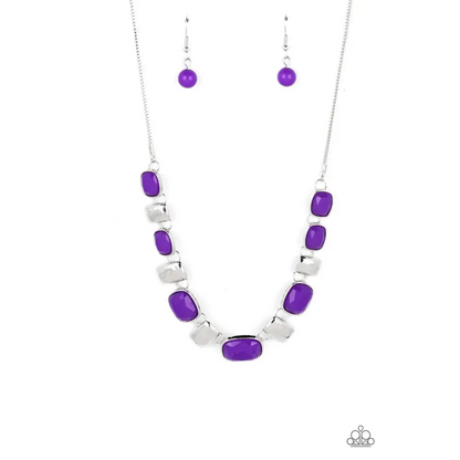 Polished Parade - Purple Necklace - Necklaces