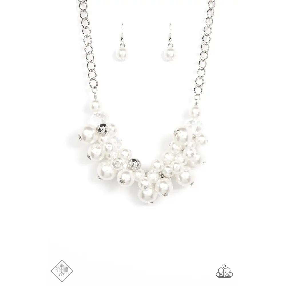 Romantically Reminiscent - White Necklace - Necklaces