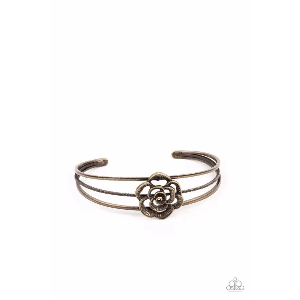 Rosy Repose - Brass Bracelet - Bracelets