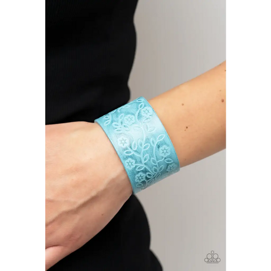 Rosy Wrap Up - Blue Bracelet - Deb's Jazzy Jems