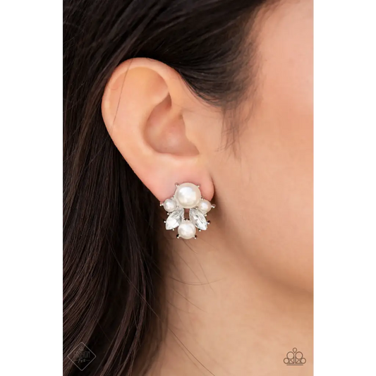 Royal Reverie - White Earrings - Earrings