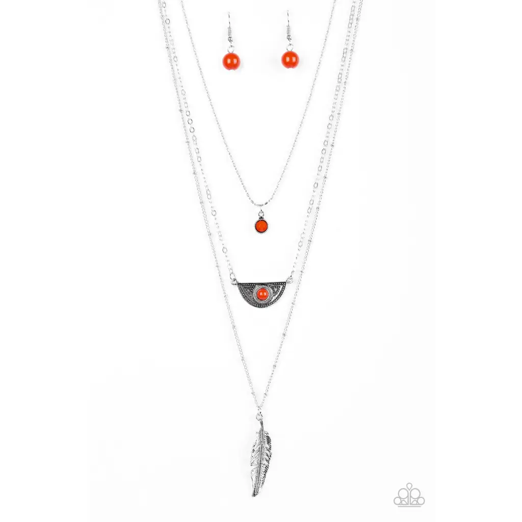 Sahara Sparrow - Orange Necklace - Deb's Jazzy Jems