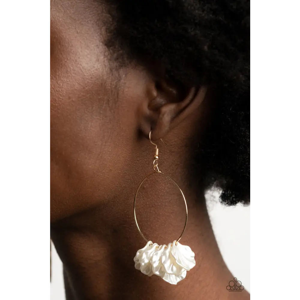 Sailboats and Seashells - Gold Earrings - Earrings