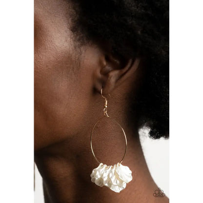 Sailboats and Seashells - Gold Earrings - Earrings